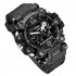 Men Watch Multi functional 50m Waterproof LED Digital Dual Display Electronic Sports Wrist Watch 8072 Black Gray
