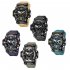 Men Watch Multi functional 50m Waterproof LED Digital Dual Display Electronic Sports Wrist Watch 8072 Black Gray