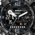 Men Watch Multi functional 50m Waterproof LED Digital Dual Display Electronic Sports Wrist Watch 8072 Black Gray