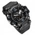 Men Watch Multi functional 50m Waterproof LED Digital Dual Display Electronic Sports Wrist Watch 8072 Army Green