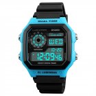 Men Watch Multifunction Waterproof Luminous Outdoor Sport Digital Watch blue