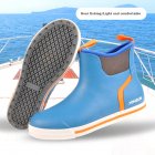 Men Waterproof Deck Boots Anti-slip Neoprene Rubber Ankle Rain Boots