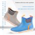 Men Waterproof Deck Boots Anti slip Neoprene Rubber Ankle Rain Boots For Fishing Boating Muddy Wetland Beach 1 Pair sky blue 7 39 