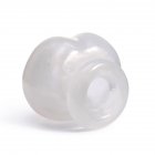Men Waterproof Silicone Ball Scrotum  Bag Testicle Bondage Lock Ring Penis Endurance Exercise Adult Sex Toys Enrich Your Sex Life White