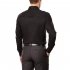 Men White Slim Antiwrinkling Business Long Sleeve Shirt  black 39