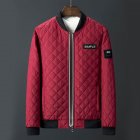 Men Winter Fashion Down Cotton Jacket Collar Jacket Cotton Coat Tops red XL