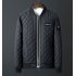 Men Winter Fashion Down Cotton Jacket Collar Jacket Cotton Coat Tops black M