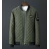 Men Winter Fashion Down Cotton Jacket Collar Jacket Cotton Coat Tops ArmyGreen XXXL