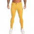 Men Winter Jeans Middle Waist Trousers Pants for Autumn Winter  Yellow M