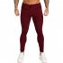Men Winter Jeans Middle Waist Trousers Pants for Autumn Winter  Wine red L
