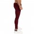 Men Winter Jeans Middle Waist Trousers Pants for Autumn Winter  Wine red M