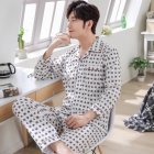 Men Winter Spring and Autumn Cotton Long Sleeve Casual Home Wear Pajamas Homewear 8807 red XXXL