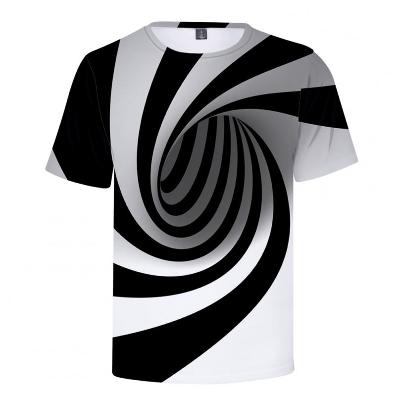 3D Colorful Hypnosis Swirl Print Men Women Casual T-Shirt Short Sleeve  Tee 2020
