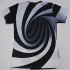 Men Women 3D Hypnosis Swirl Printing Short Sleeve T Shirt  as shown XL