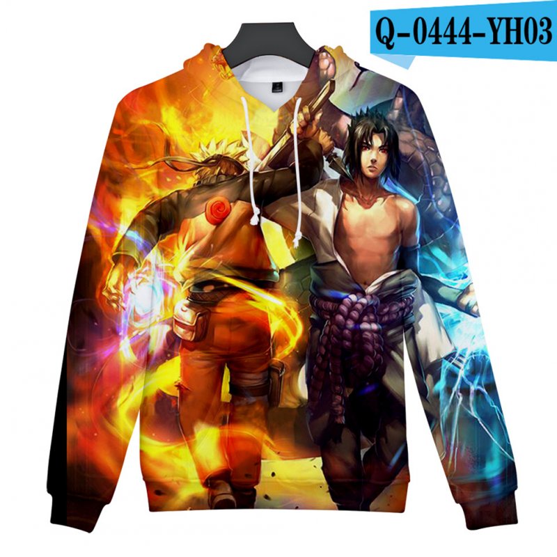 Men Women 3D Naruto Series Digital Printing Loose Hooded Sweatshirt Q-0444-YH03 C_M