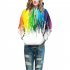 Men Women 3D Print Hoodie Fashionable Colorful Oil Paint Design Hooded Pullover Top paint XXXL