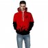 Men Women 3D Printing Casual Hooded Sweatshirt  red XL