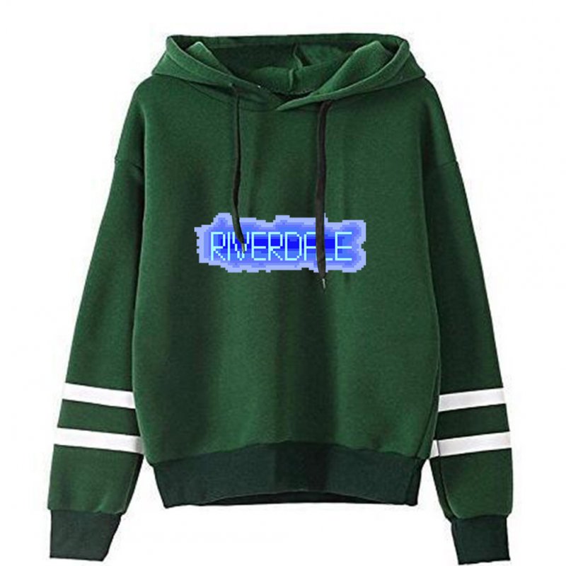 Men Women American Drama Riverdale Fleece Lined Thickening Hooded Sweater Green C_XXL