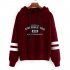 Men Women American Drama Riverdale Fleece Lined Thickening Hooded Sweater Wine red A L
