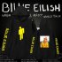 Men Women American Singer Billie Eilish Cartoon Pattern Casual Pullover Hoodie Sweatshirt B black XXL