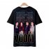Men Women Blackpink Girls Group 3D Digital Printing Fashion Casual T shirt Short Sleeve Pullover Shirt B M