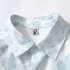 Men Women Casual Shirt Short Sleeve Love Heart Shaped Printed Summer Loose Couple Tops SY129 gray M