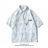 Men Women Casual Shirt Short Sleeve Love Heart Shaped Printed Summer Loose Couple Tops SY129 gray M