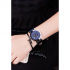 Men Women Couples Minimalist Style Cool Color Matching Quartz Watch   Navy Blue