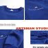 Men Women Crew Neck Sweatshirt Moon Letter Printing Solid Color Loose Fashion Pullover Tops Blue XXXL