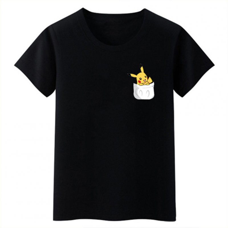 Men Women Cute Carton Pokemon Go Pikachu Anime Printed Harajuku Short Sleeve T-shirt