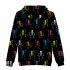 Men Women Cute Halloween 3D Skeleton Printing Hooded Sweatshirts N 03499 YH03 A style L