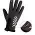 Men Women Cycling Gloves Autumn Winter Waterproof Slip Five Finger Touch Screen Night Riding Running Reflective Strip Gloves Waterproof arrow reflective black O