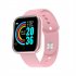 Men Women D20 Pro Bluetooth compatible Smart  Watch Y68 Blood Pressure Heart Rate Monitor Sports Tracker Compatible For Xiaomi Huawei pink