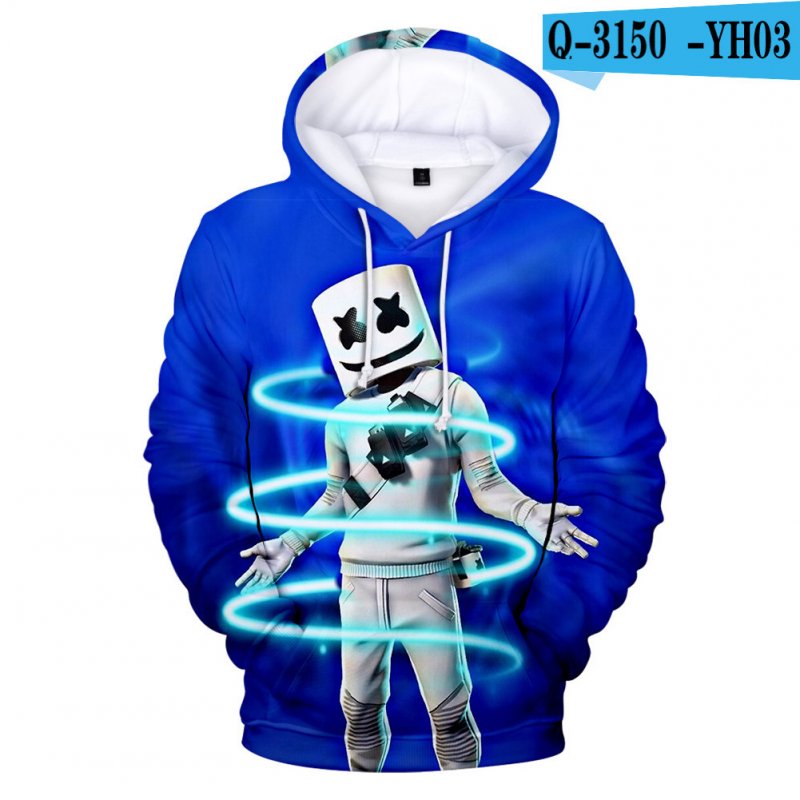 Men Women DJ Marshmello 3D Print Small Happy Face Long Sleeve Sport Hoodies Sweatshirt Q-3150-YH03 G style_2XL