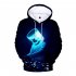 Men Women DJ Marshmello Noctilucent Hoodie 3D Digital Printing Light Long Sleeves Pullover Sweater J L