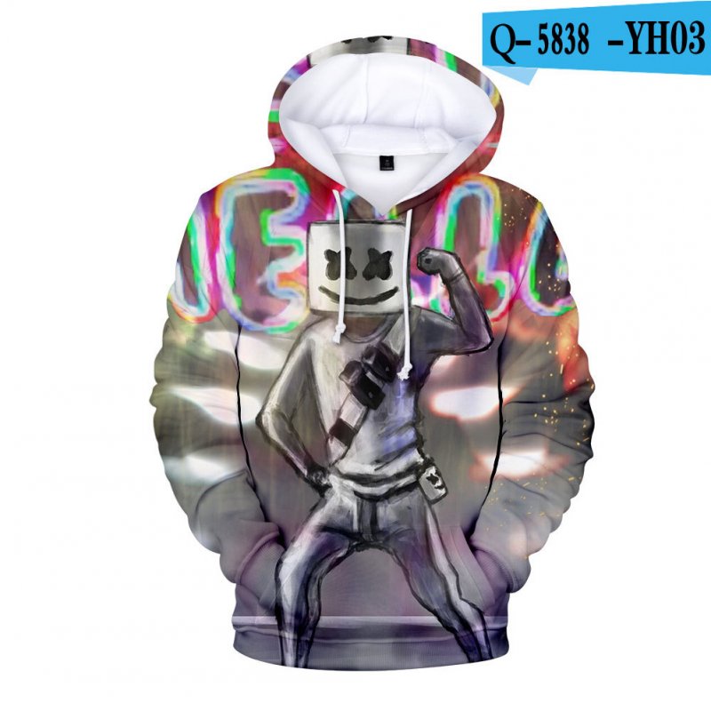 Men Women DJ Marshmello Fans 3D Print Small Logo Long Sleeve Sport Hoodies Sweatshirt I style_XL
