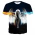 Men Women Fashion 3D Angel Printing Casual Short Sleeve T shirt Photo Color XXXL