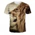 Men Women Fashion 3D Tiger Digital Printing T shirt Round Neck Short Sleeve Tops NA327 M