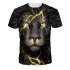 Men Women Fashion 3D Tiger Digital Printing T shirt Round Neck Short Sleeve Tops NA319 XL