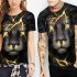 Men Women Fashion 3D Tiger Digital Printing T shirt Round Neck Short Sleeve Tops NA319 XL