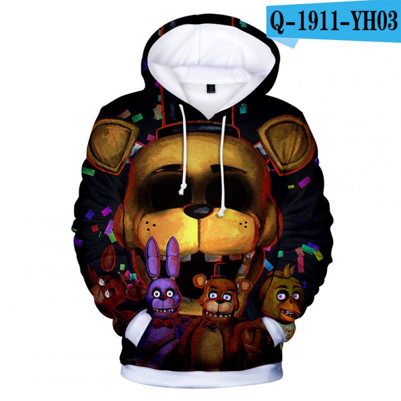 Men Women Five Nights at Freddy Toy Bear Digital Printing 3D Hooded Sweatshirts Q-1911-YH03 B style_XXL