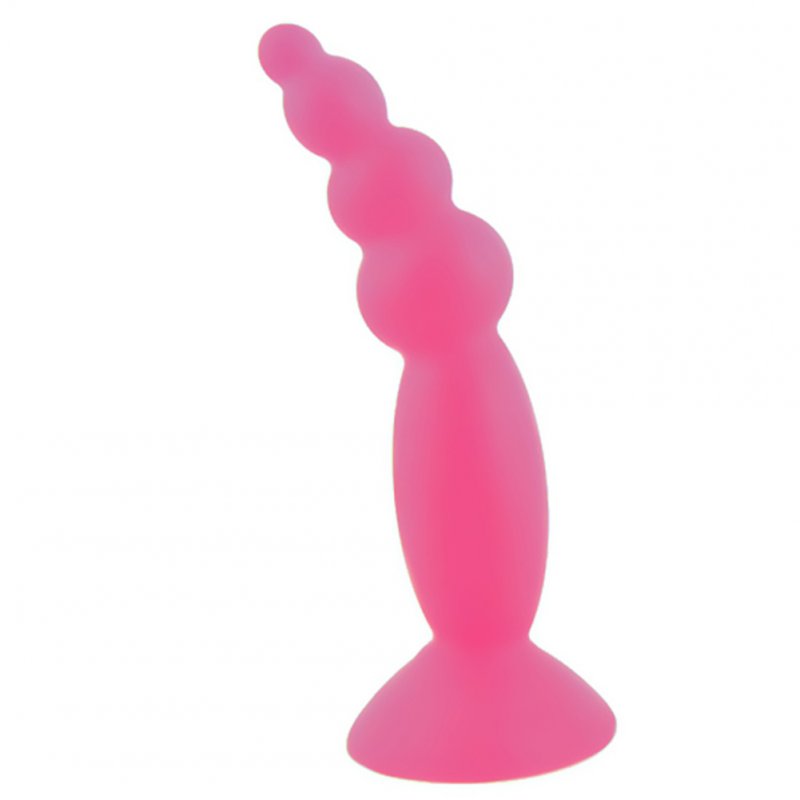 Men Women G-Spot Stimulation Silicone Butt Plug Anal Beads Dildo Adult Sex Toy  Pink