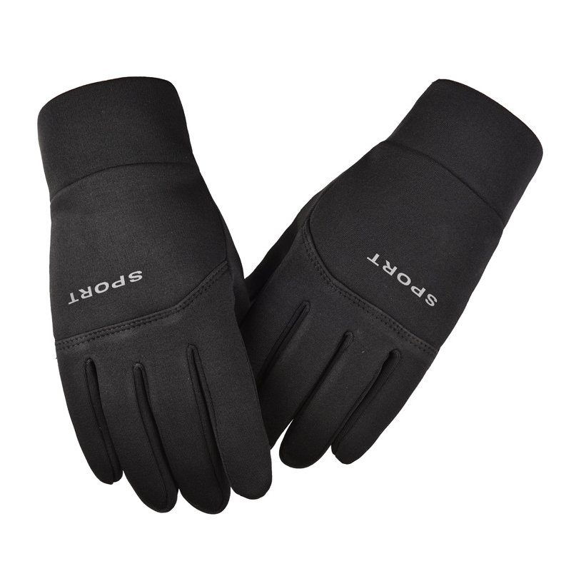 Men Women Gloves Autumn Winter Warm Touchscreen Nonslip Outdoor Riding Gloves black_L