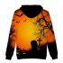 Men Women Halloween Darkness 3D Printing Hooded Sweatshirts N 03502 YH03 D style M