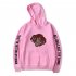 Men Women Hoodie Sweatshirt Juice WRLD Printing Letter Loose Autumn Winter Pullover Tops Pink M