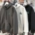 Men Women Hoodie Sweatshirt Maple Printing Simple Fashion Loose Pullover Tops Dark gray XXL
