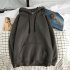 Men Women Hoodie Sweatshirt Maple Printing Simple Fashion Loose Pullover Tops Dark gray XXL