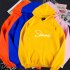 Men Women Hoodie Sweatshirt Thicken Velvet Summer Sun Autumn Winter Loose Pullover Tops Orange XL