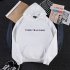 Men Women Hoodie Sweatshirt Printing Letters Thicken Velvet Loose Fashion Pullover Gray XXL