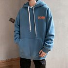 Men Women Hoodie Sweatshirt Printing NOAH Spring Autumn Loose Pullover Tops Blue L